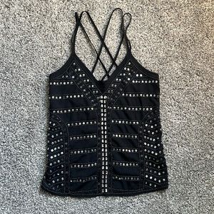 Express Sequin Strappy Tank Top